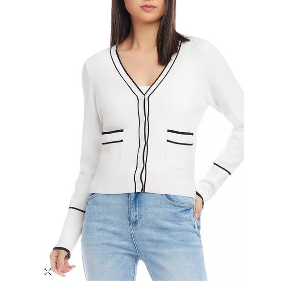 Karen Kane Contrast‎ Trim Cardigan Size XL - Picture 2 of 7